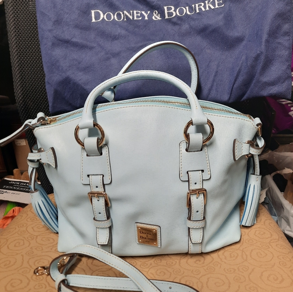 Dooney & Bourke DB Bristol Pale Blue Saffino Bag NWOT
